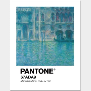 PANTONE MONET -  PANTONE Palazzo da Mula, Venice (1908) by Claude Monet Portrait Posters and Art